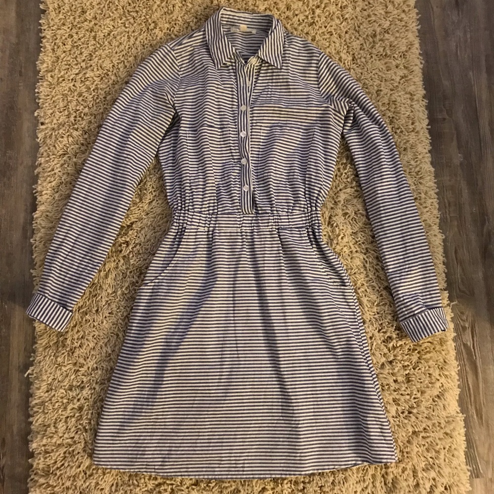 Navy & White Striped Dress 💙